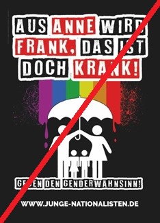 Meme des Telegram-Kanals "jungenationalisten": Queerfeindlichkeit und Antisemitismus vereint.