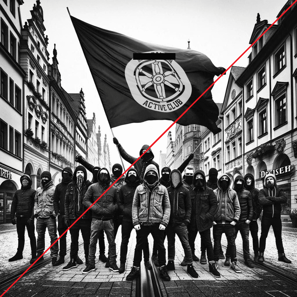 Abbildung 4: KI-generiertes Bild, das in einem Active Club Telegram-Kanal gesendet wurde.