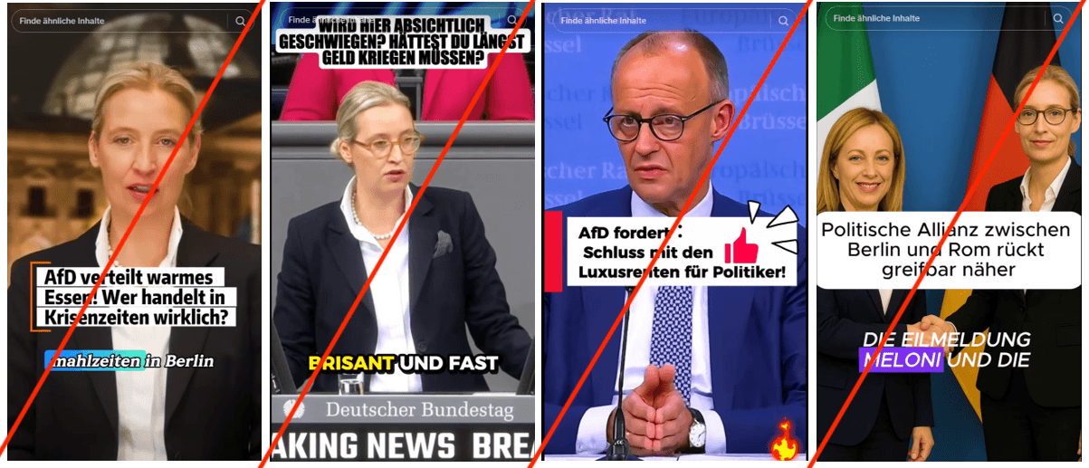 Abbildung 3. Beispiele der pro-AfD-Inhalte.
