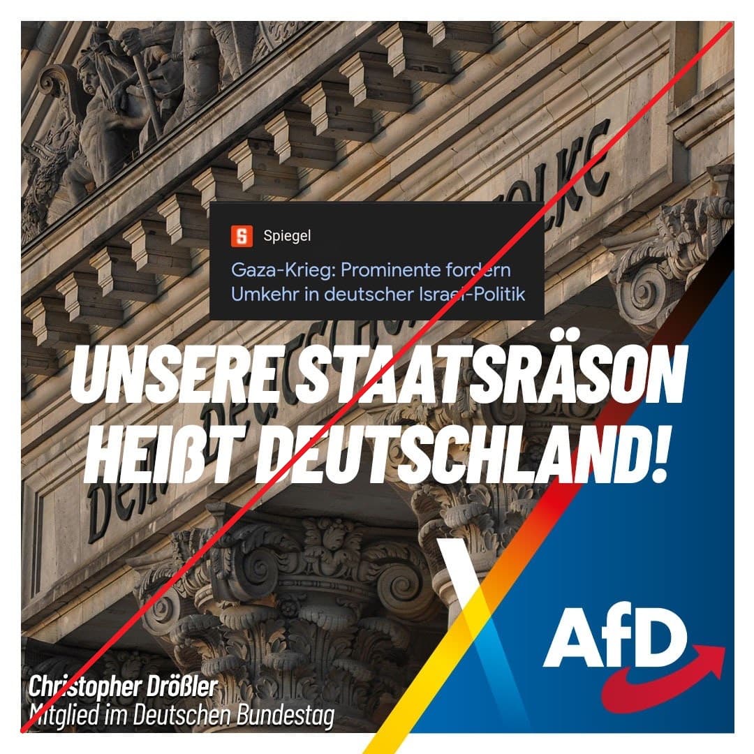 Abbildung 1: Beitrag von Christopher Drößler (AfD) auf X